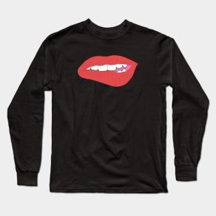 Biting lip Long Sleeve T-Shirt